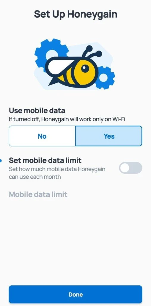 Skip Introduction Button And Select Mobile Data
