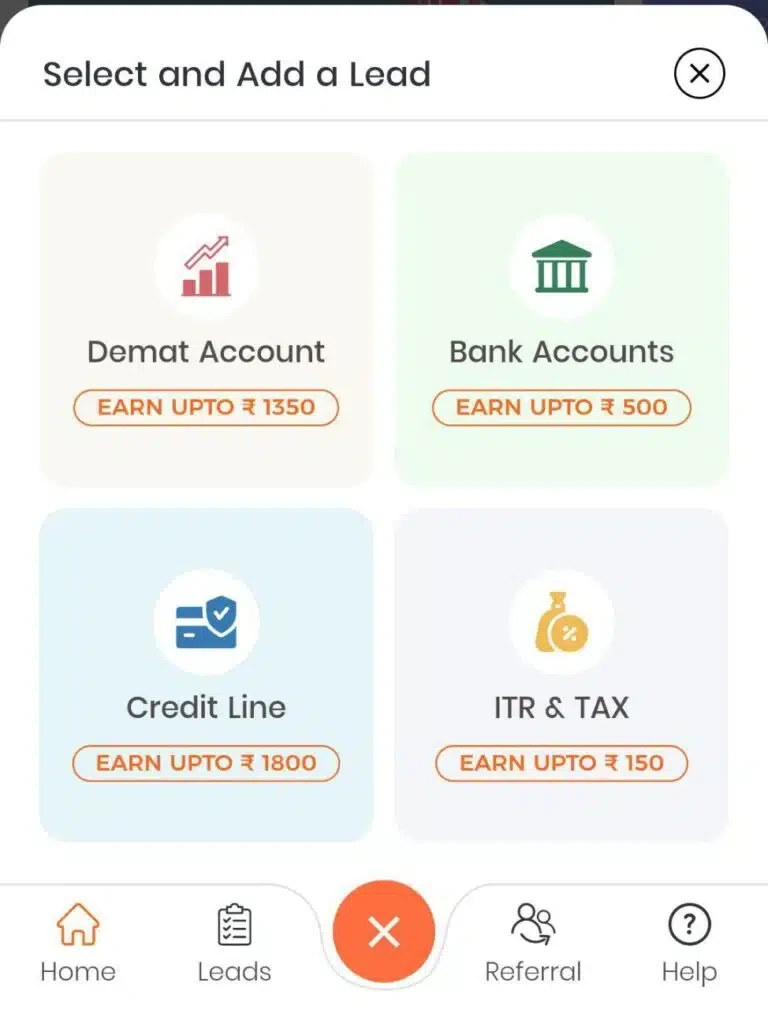 Add Lead & Earn by bank sathi